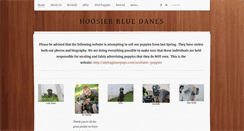 Desktop Screenshot of hoosierbluedanes.com